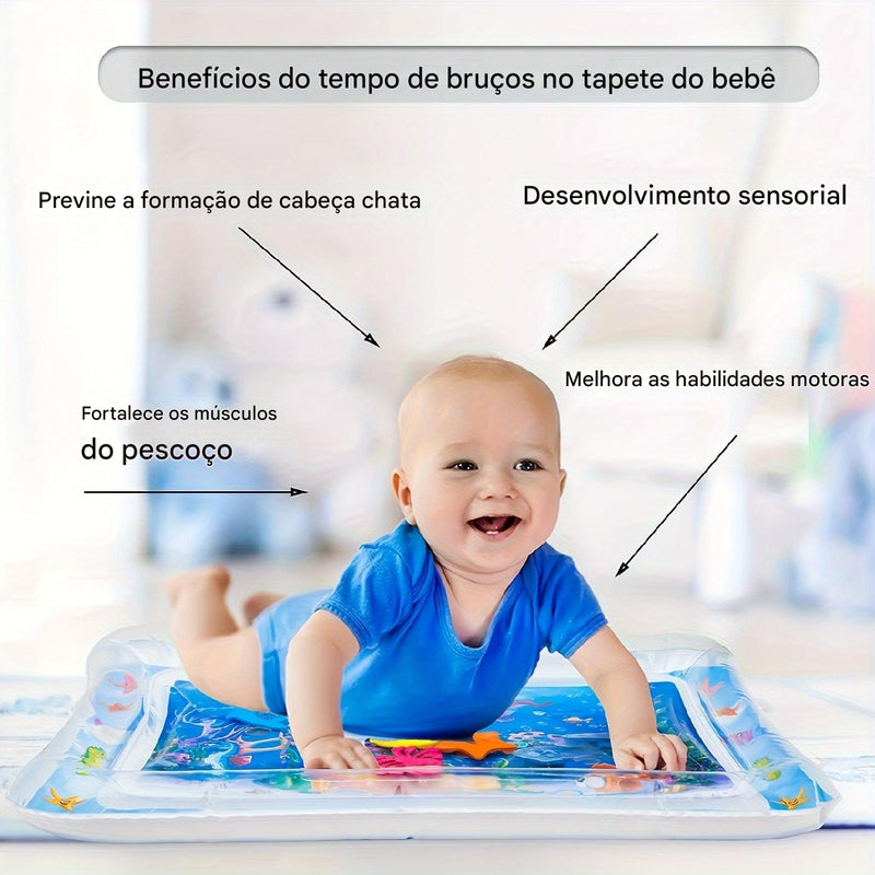 Tapete de Água Inflável Oceano Mágico – Brinquedo Interativo para Bebês e Crianças Pequenas