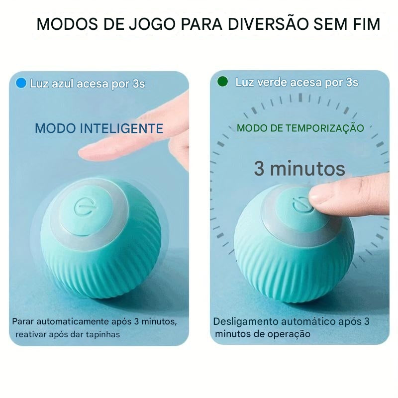 Brinquedo Interativo Bola Mágica para Gatos – Movimento Inteligente e Autônomo